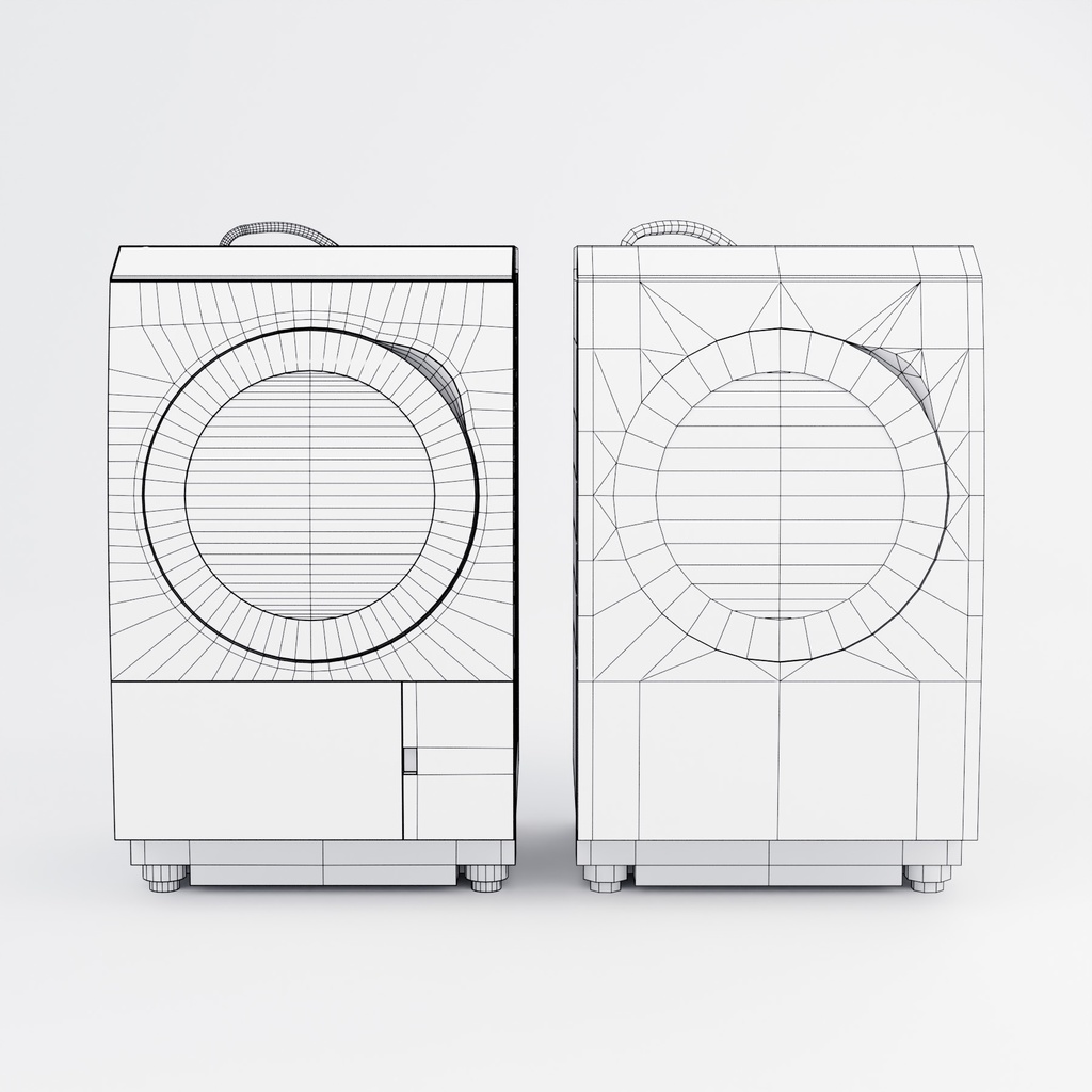 ドラム式洗濯機【3Dモデル】Front Load Washing Machine