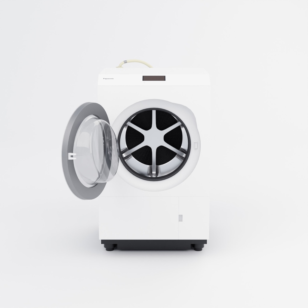 ドラム式洗濯機【3Dモデル】Front Load Washing Machine
