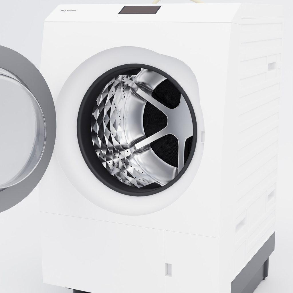 ドラム式洗濯機【3Dモデル】Front Load Washing Machine