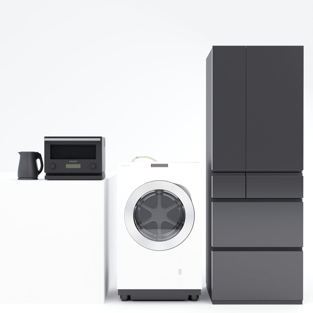 モダンな家電セット【3Dモデル】