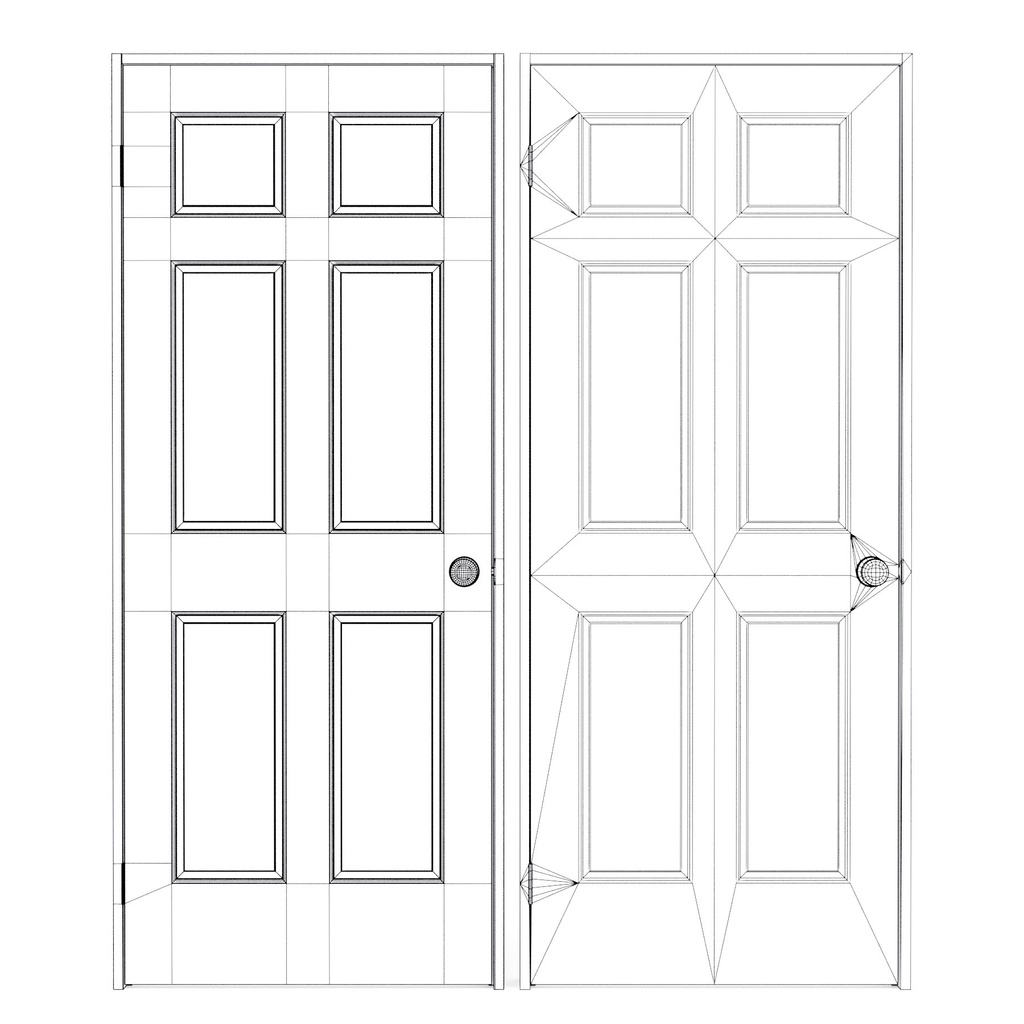 アンティークなドア【3Dモデル】Antique Door