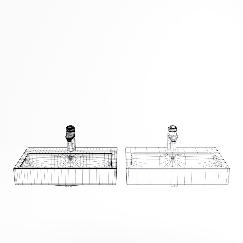 洗面セット【3Dモデル】Bathroom Vanity Set