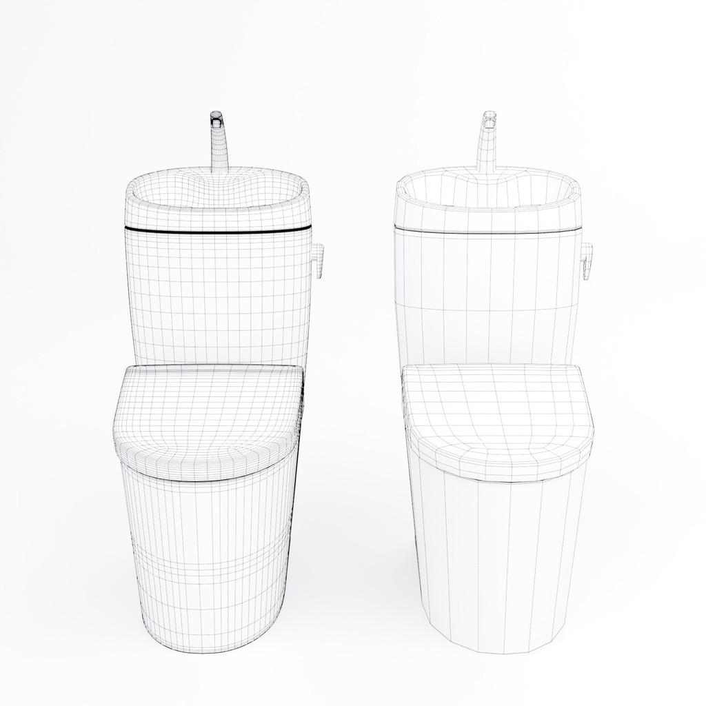 トイレセット【3Dモデル】Toilet Set