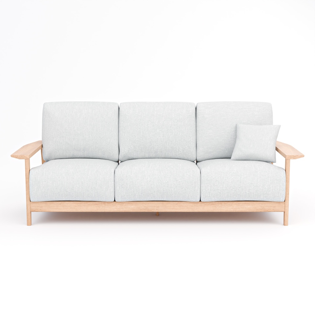 シンプルなソファー【3Dモデル】Simple Wooden Frame Sofa
