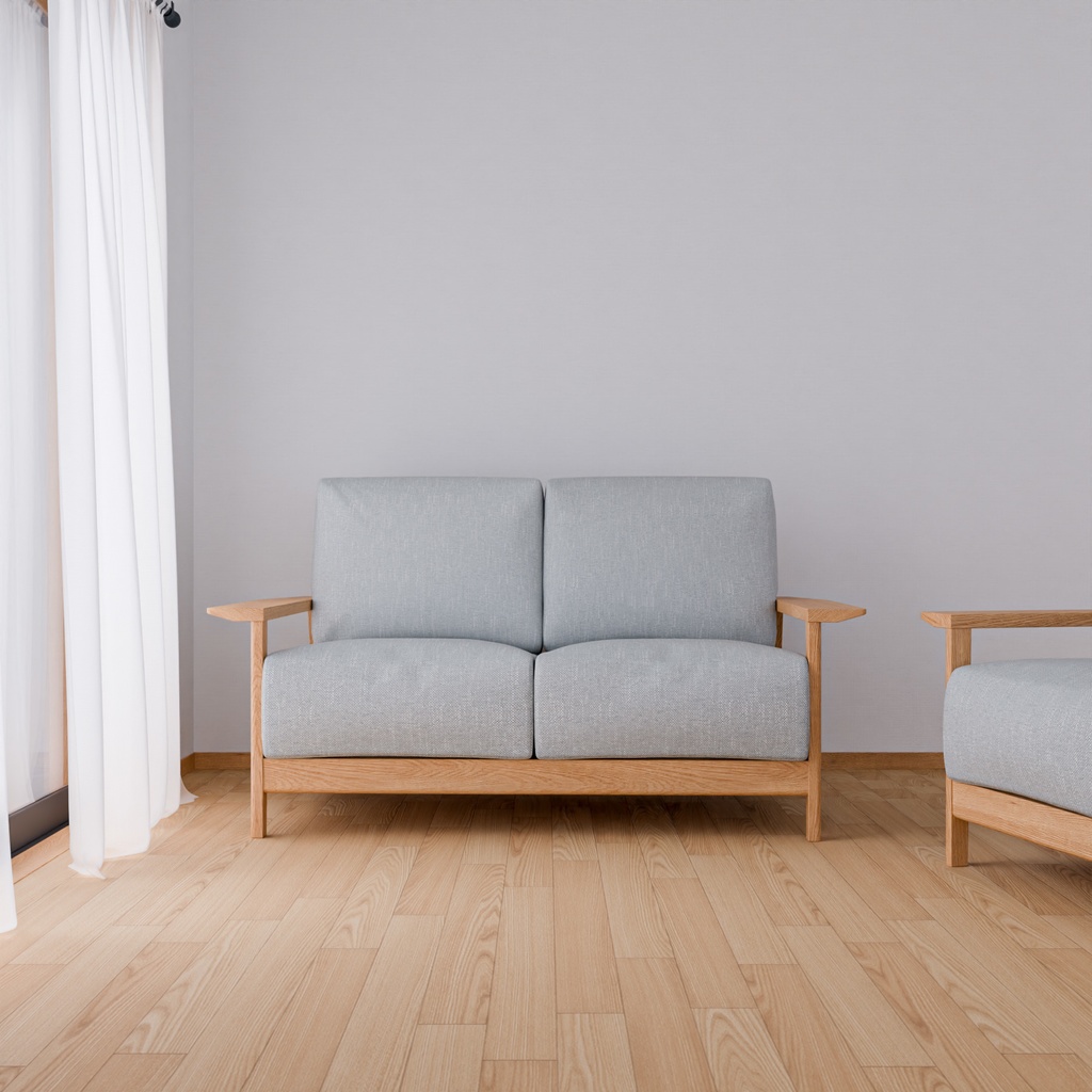 シンプルなソファー【3Dモデル】Simple Wooden Frame Sofa