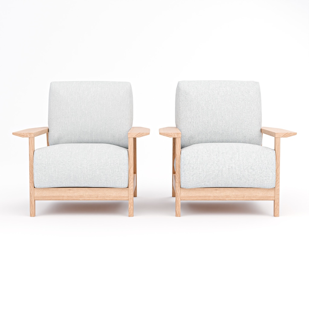 シンプルなソファー【3Dモデル】Simple Wooden Frame Sofa