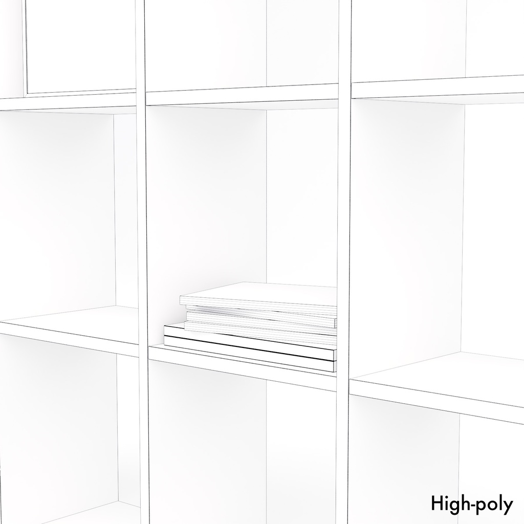 オープンシェルフ【3Dモデル】Open Shelving Unit