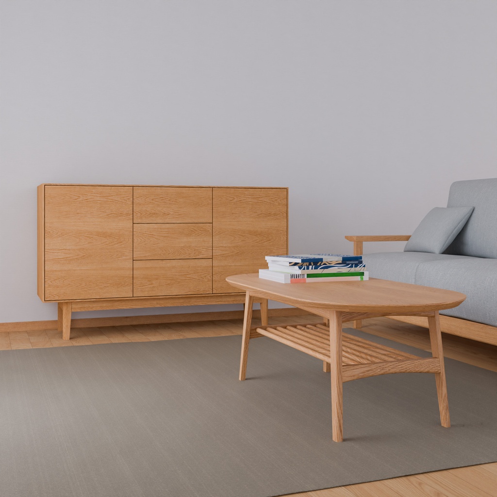 サイドボード【3Dモデル】Wooden Sideboard