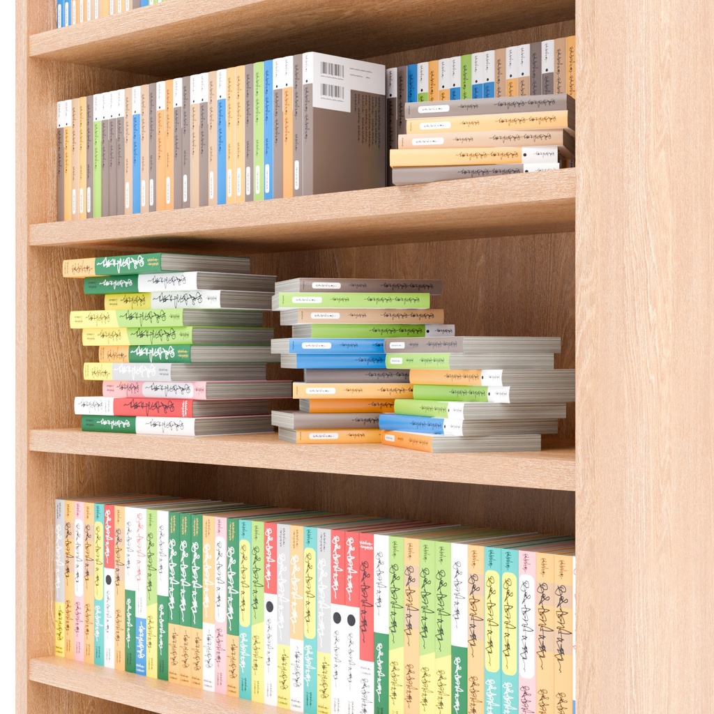 本棚【3Dモデル】Wooden Bookshelf