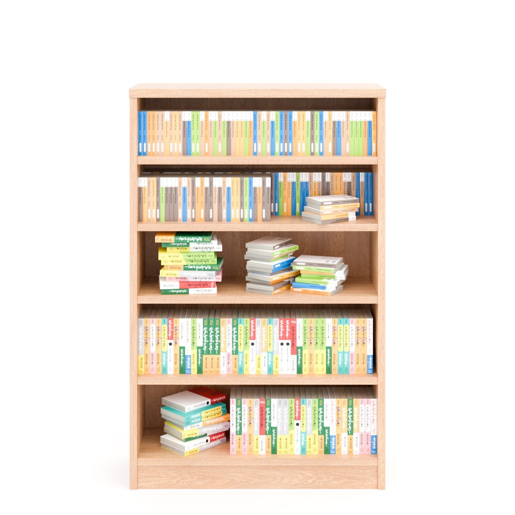 本棚【3Dモデル】Wooden Bookshelf