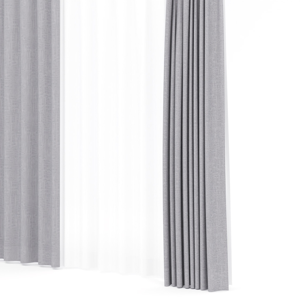 窓とカーテンセット【3Dモデル】Window & Curtain Set