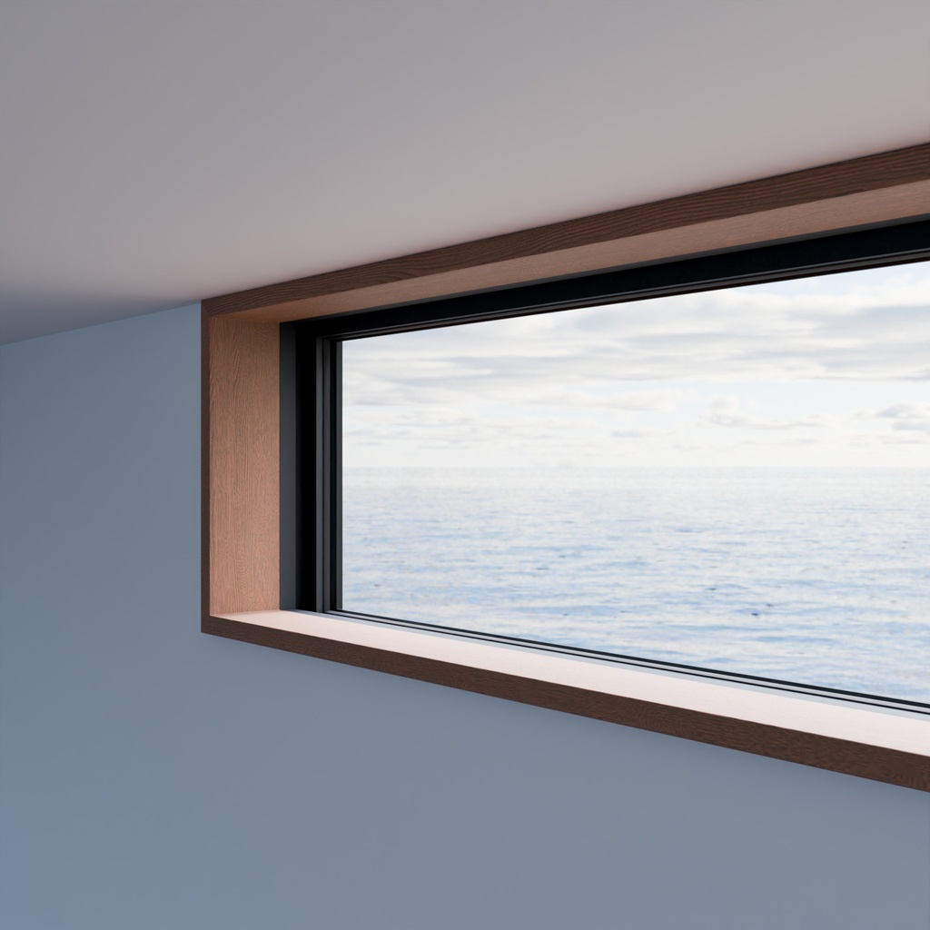 窓とカーテンセット【3Dモデル】Window & Curtain Set