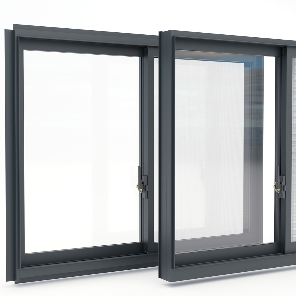 窓とカーテンセット【3Dモデル】Window & Curtain Set