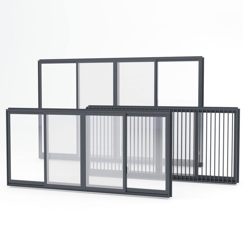 窓とカーテンセット【3Dモデル】Window & Curtain Set