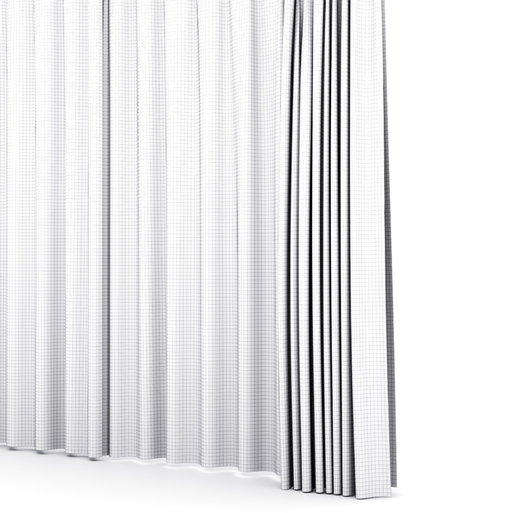 窓とカーテンセット【3Dモデル】Window & Curtain Set