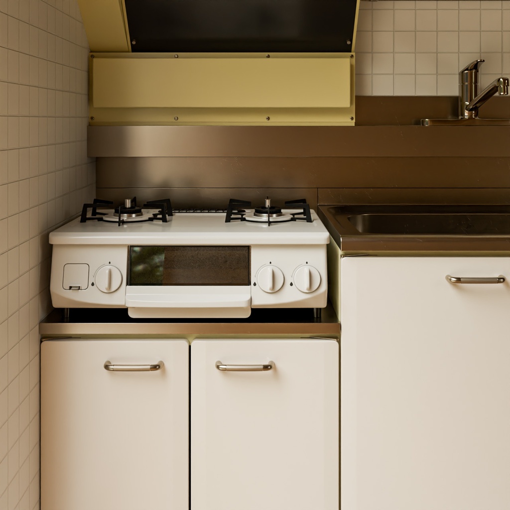 ガスコンロ【3Dモデル】gas stove