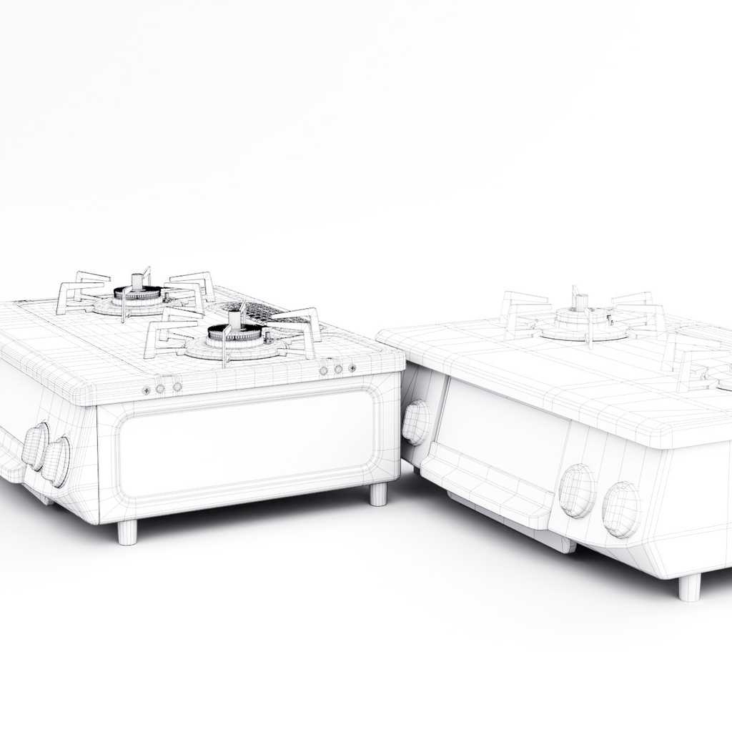 ガスコンロ【3Dモデル】gas stove