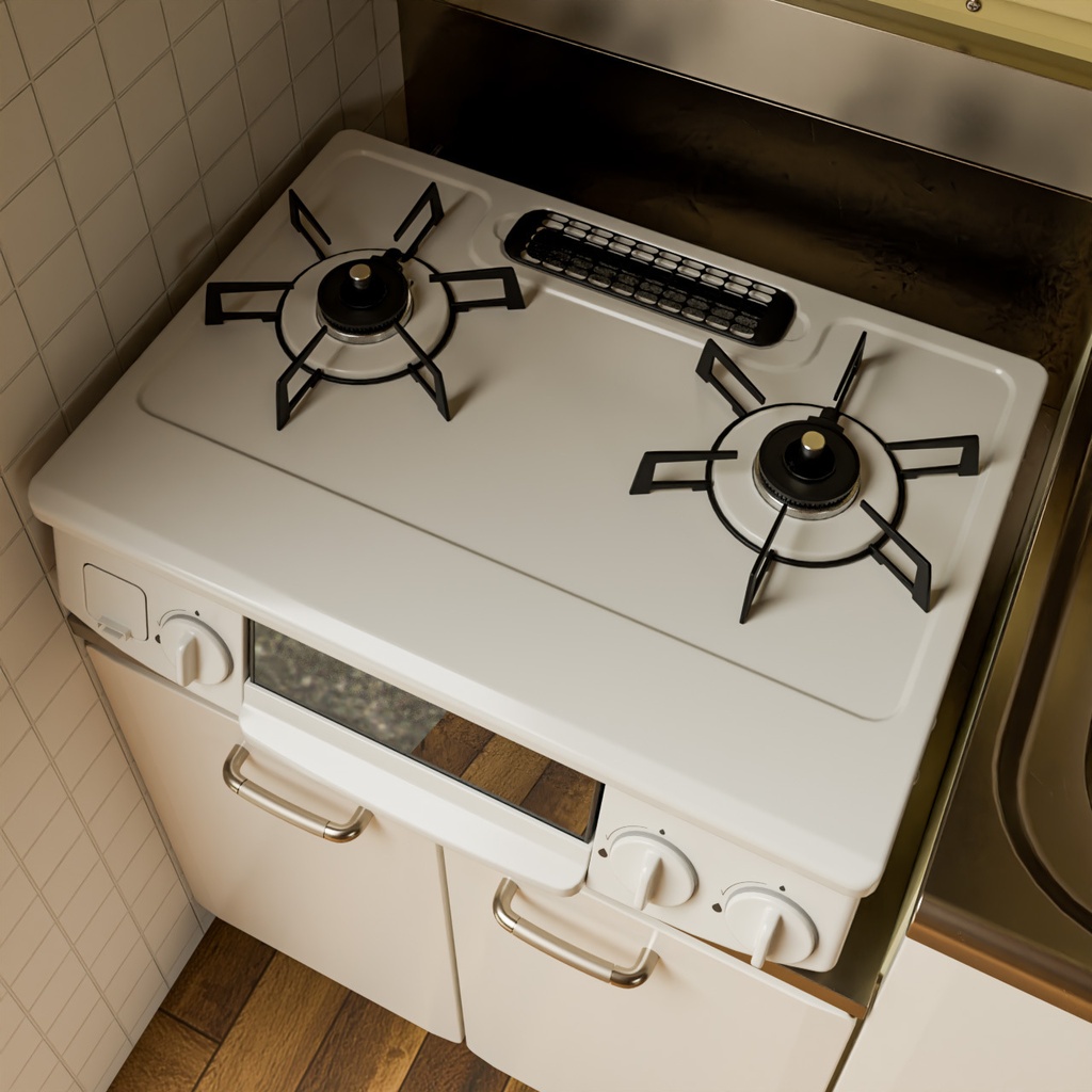 ガスコンロ【3Dモデル】gas stove