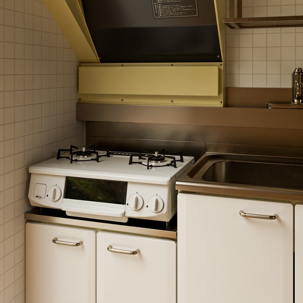 ガスコンロ【3Dモデル】gas stove