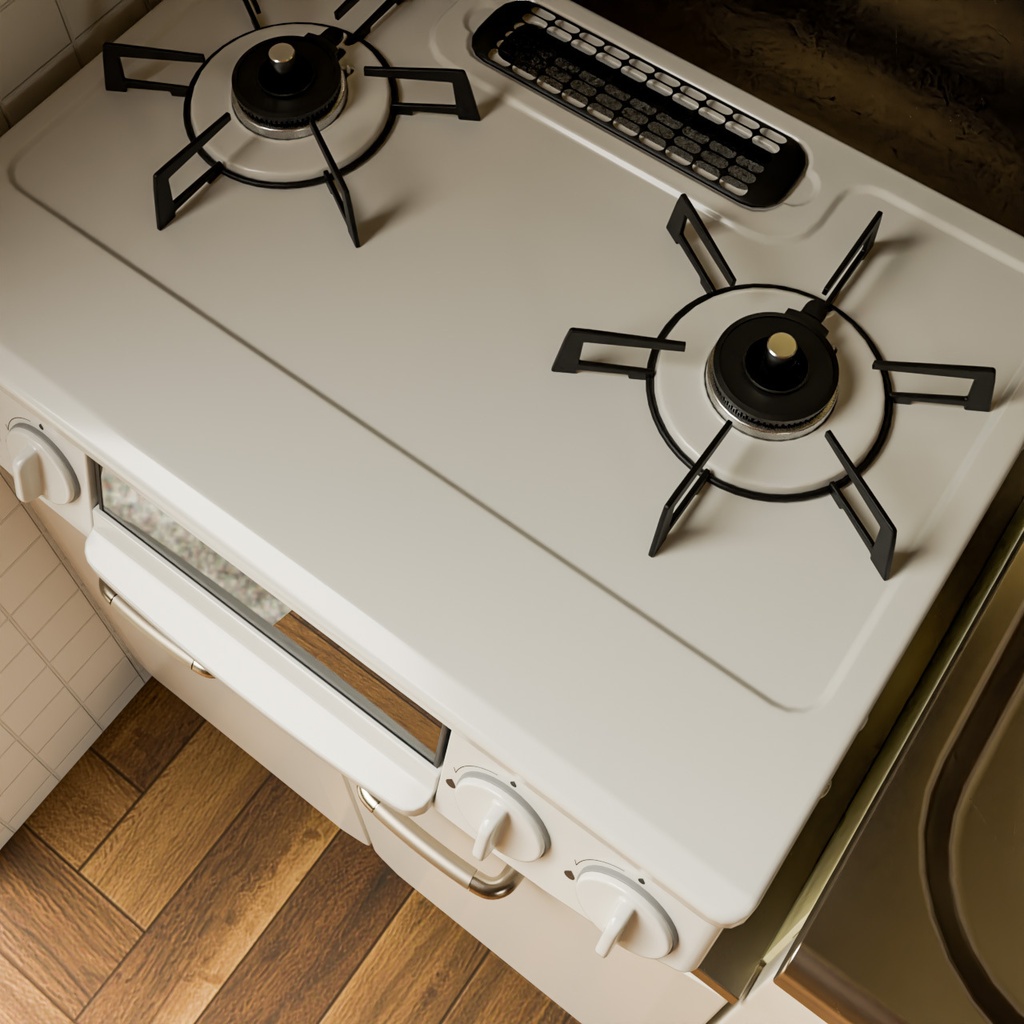ガスコンロ【3Dモデル】gas stove
