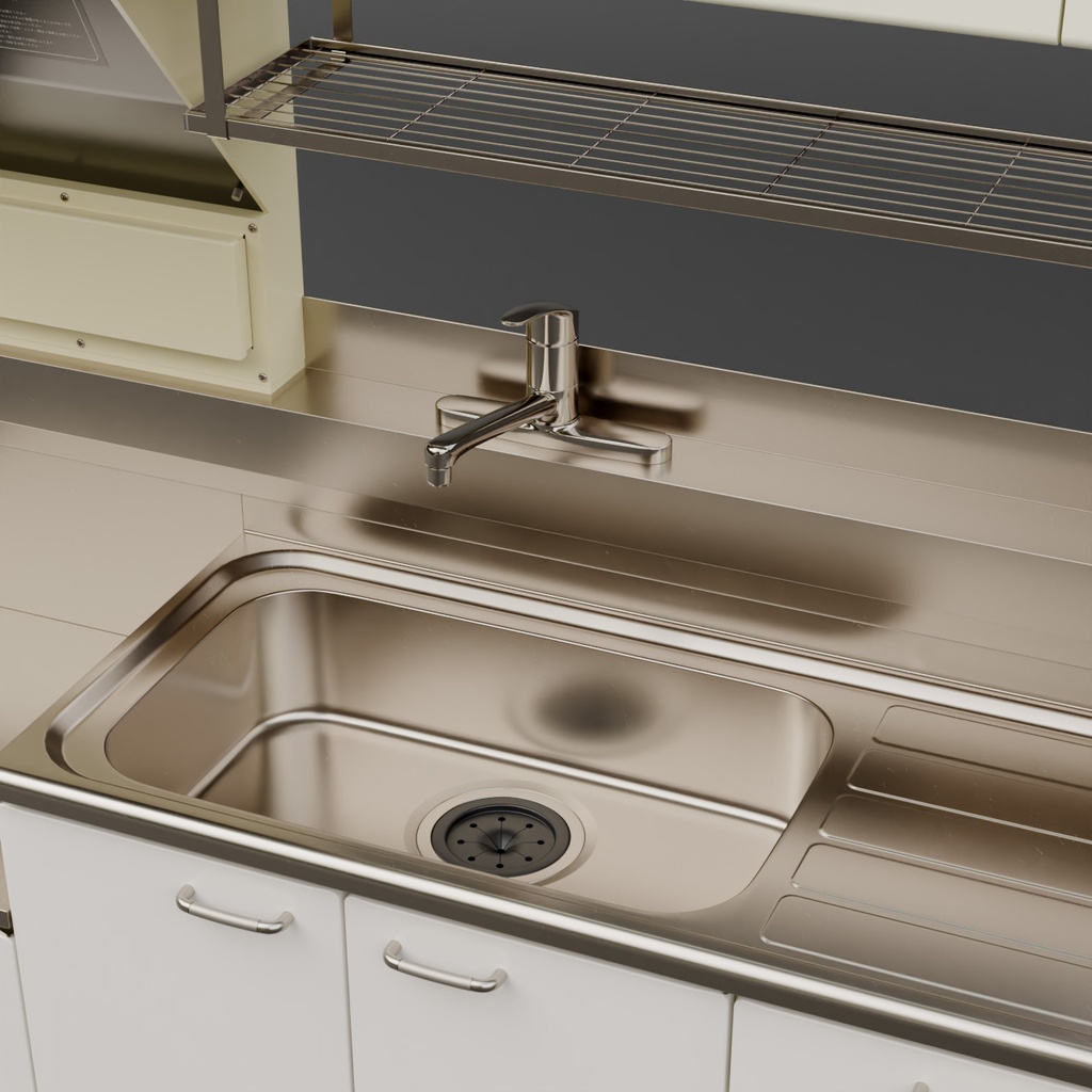 団地のキッチン【3Dモデル】Danchi kitchen set