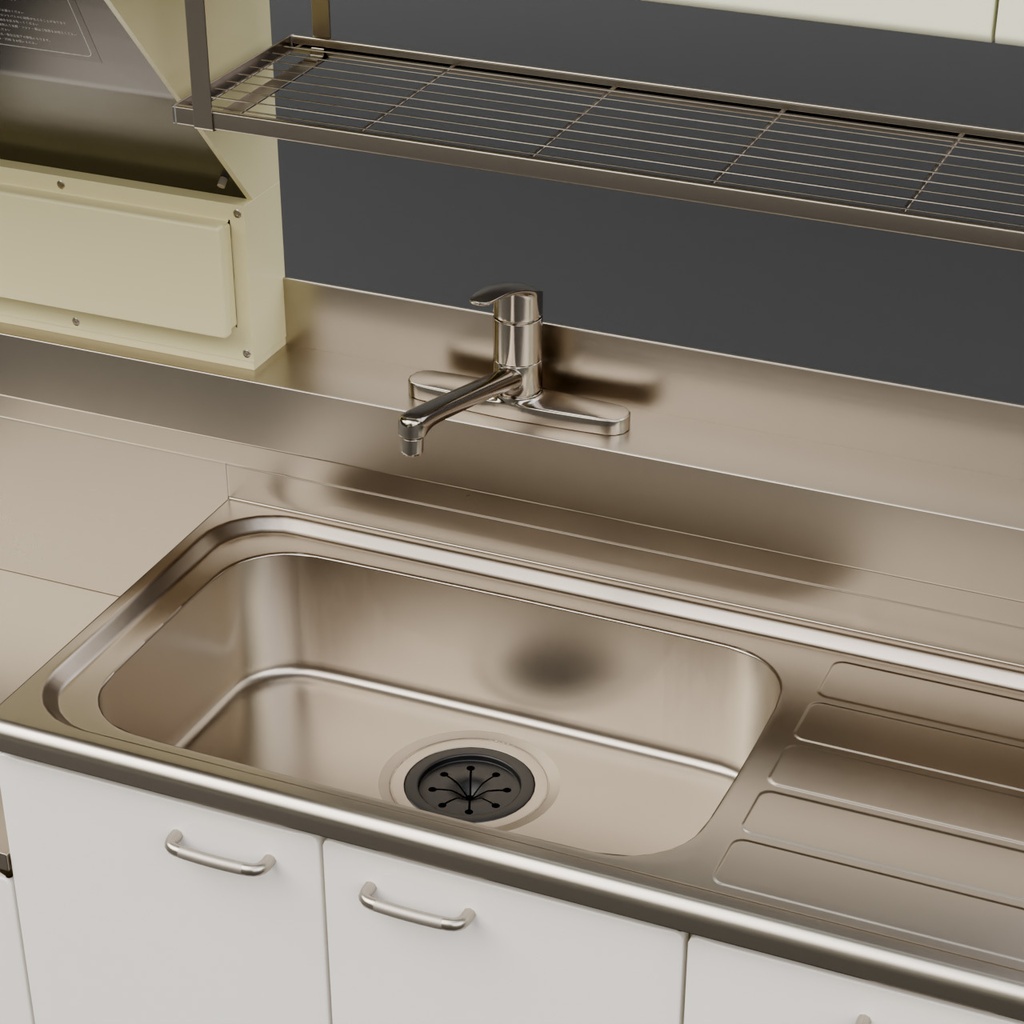 団地のキッチン【3Dモデル】Danchi kitchen set