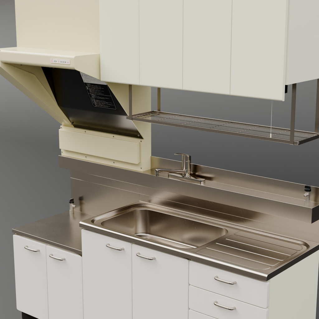 団地のキッチン【3Dモデル】Danchi kitchen set