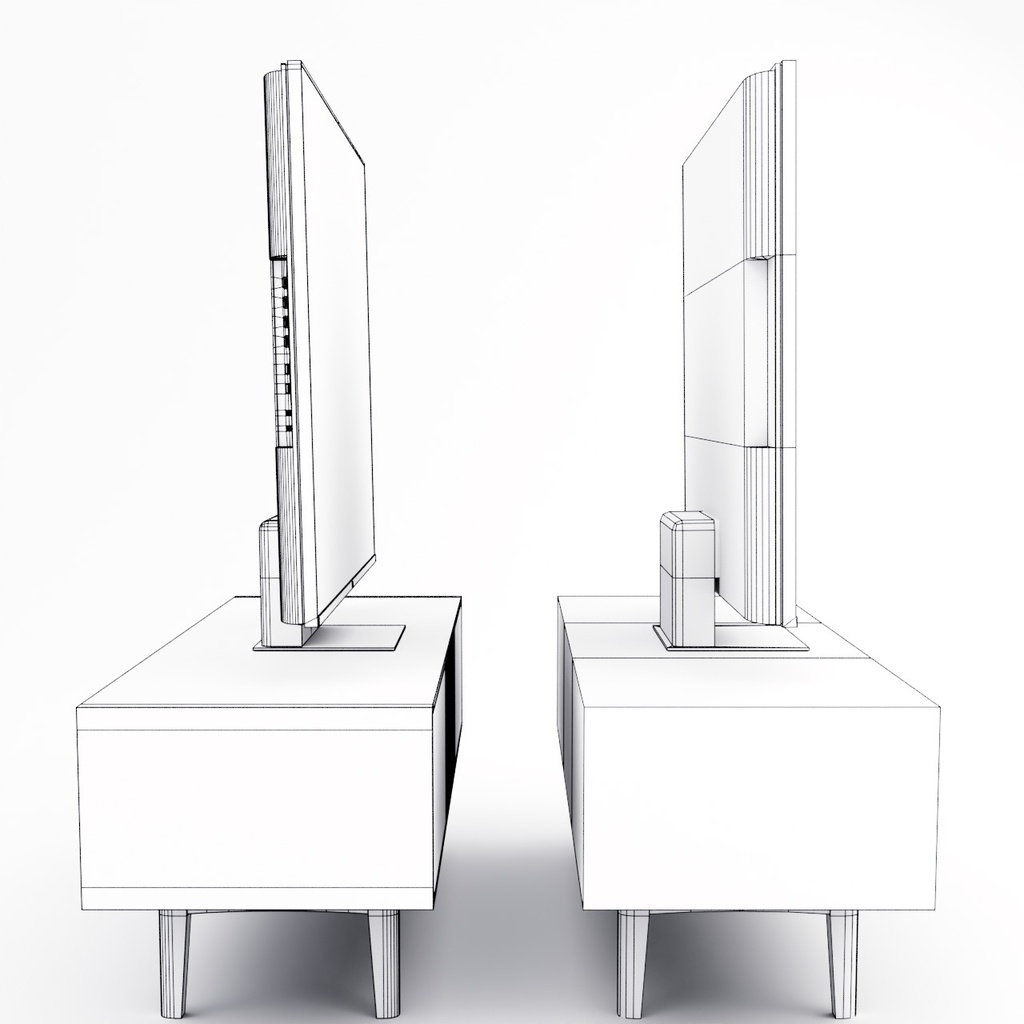 TVボードとTV【3Dモデル】TV & TV Stand