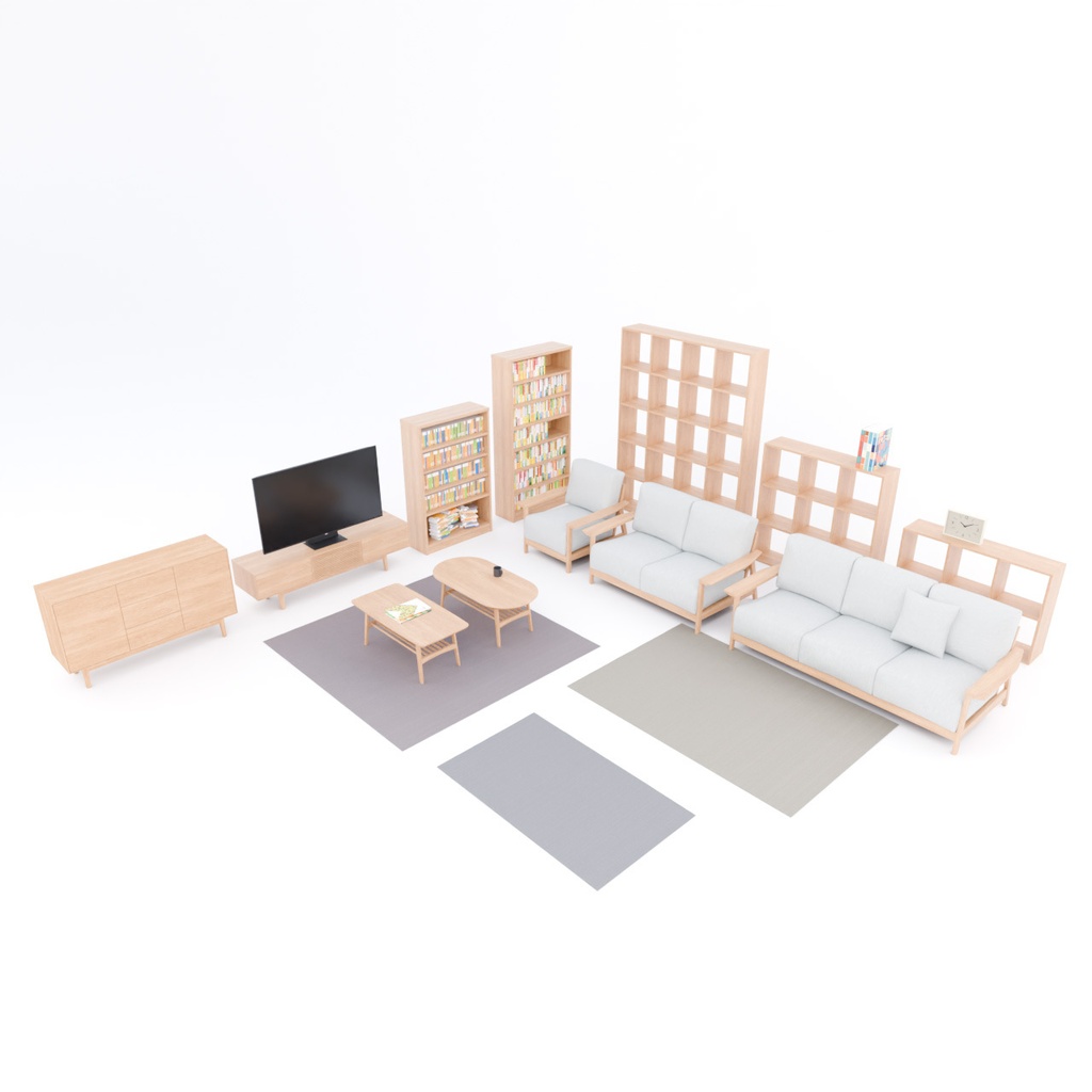リビングコンプリートセット【3Dモデル】Living Complete Set