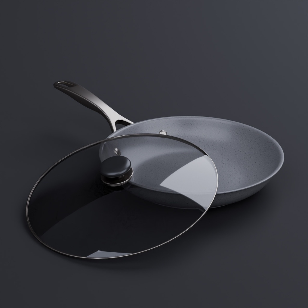 フライパンと鍋【3Dモデル】Frying Pan & Pot