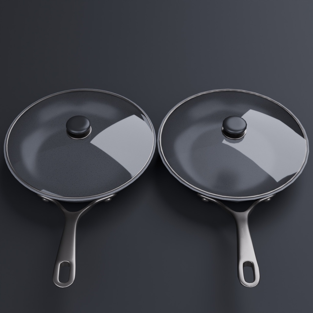 フライパンと鍋【3Dモデル】Frying Pan & Pot