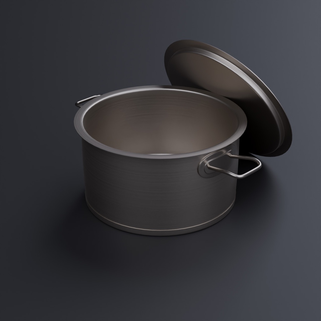 フライパンと鍋【3Dモデル】Frying Pan & Pot