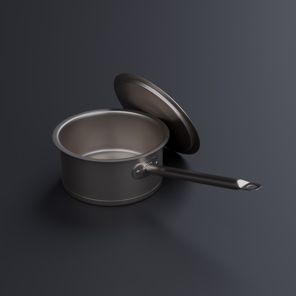 フライパンと鍋【3Dモデル】Frying Pan & Pot