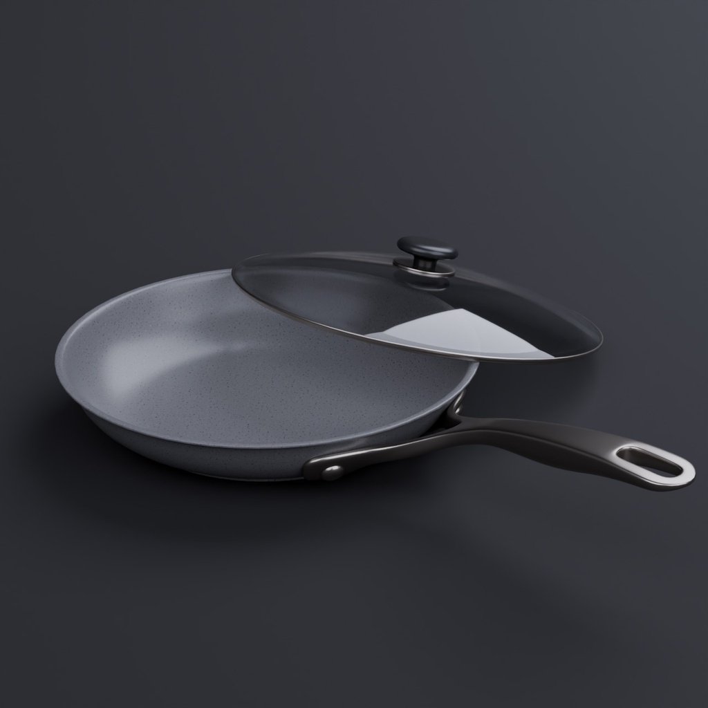 フライパンと鍋【3Dモデル】Frying Pan & Pot