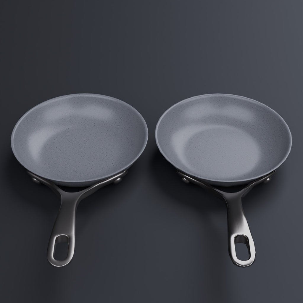 フライパンと鍋【3Dモデル】Frying Pan & Pot