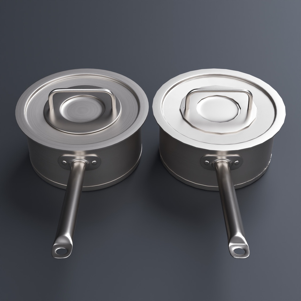 フライパンと鍋【3Dモデル】Frying Pan & Pot