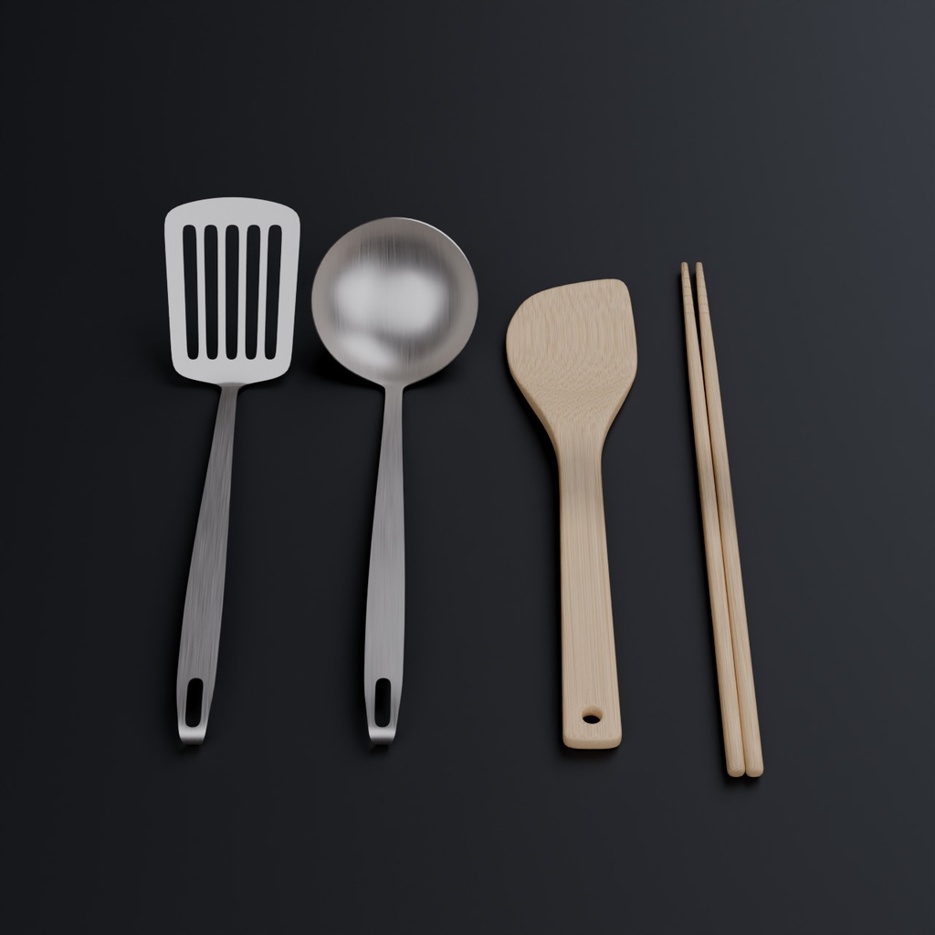 団地キッチンセット【3Dモデル】Kitchen Set