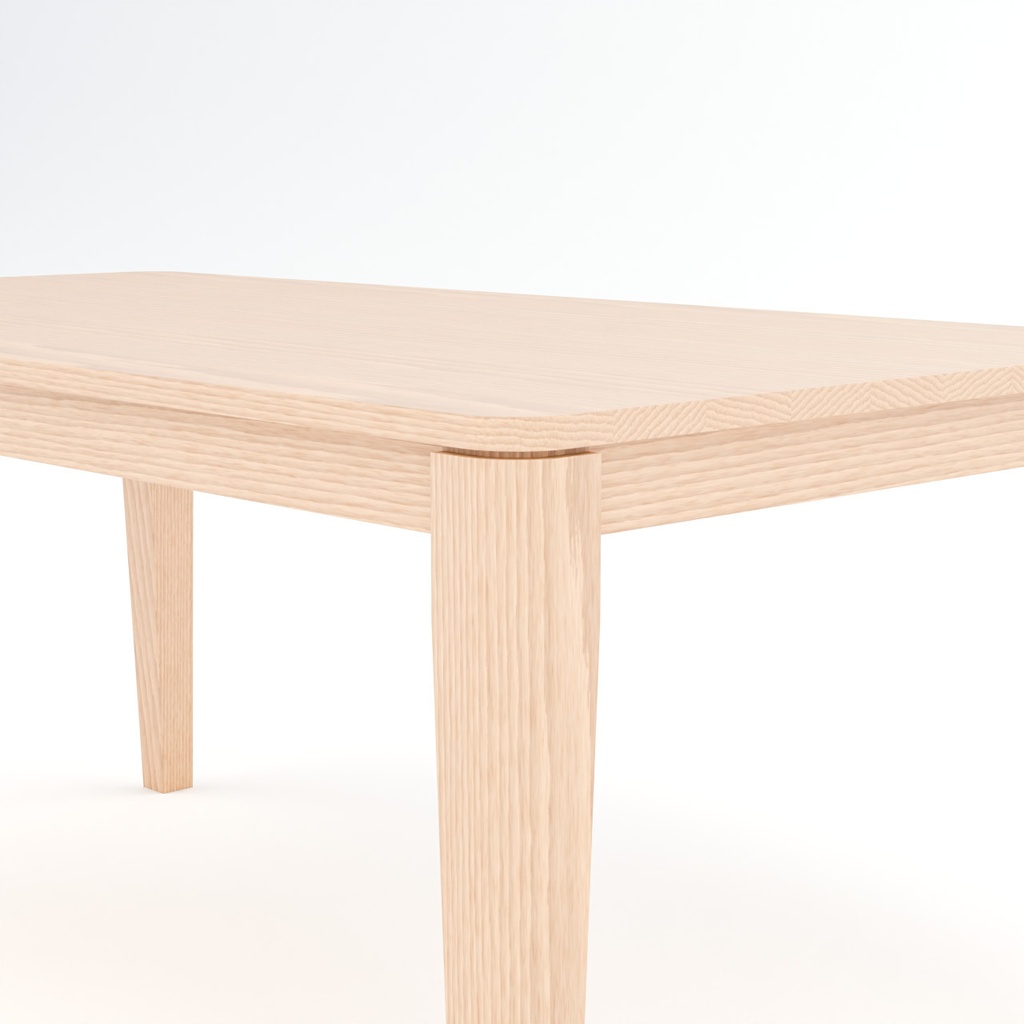 ダイニングテーブルとダイニングチェア、ベンチ【3Dモデル】Dining Table & Chairs with Bench