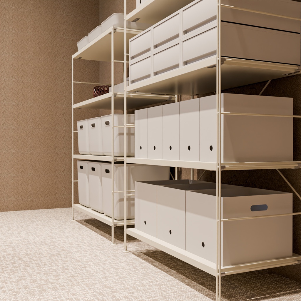 ワイヤーシェルフ【3Dモデル】Wire shelving