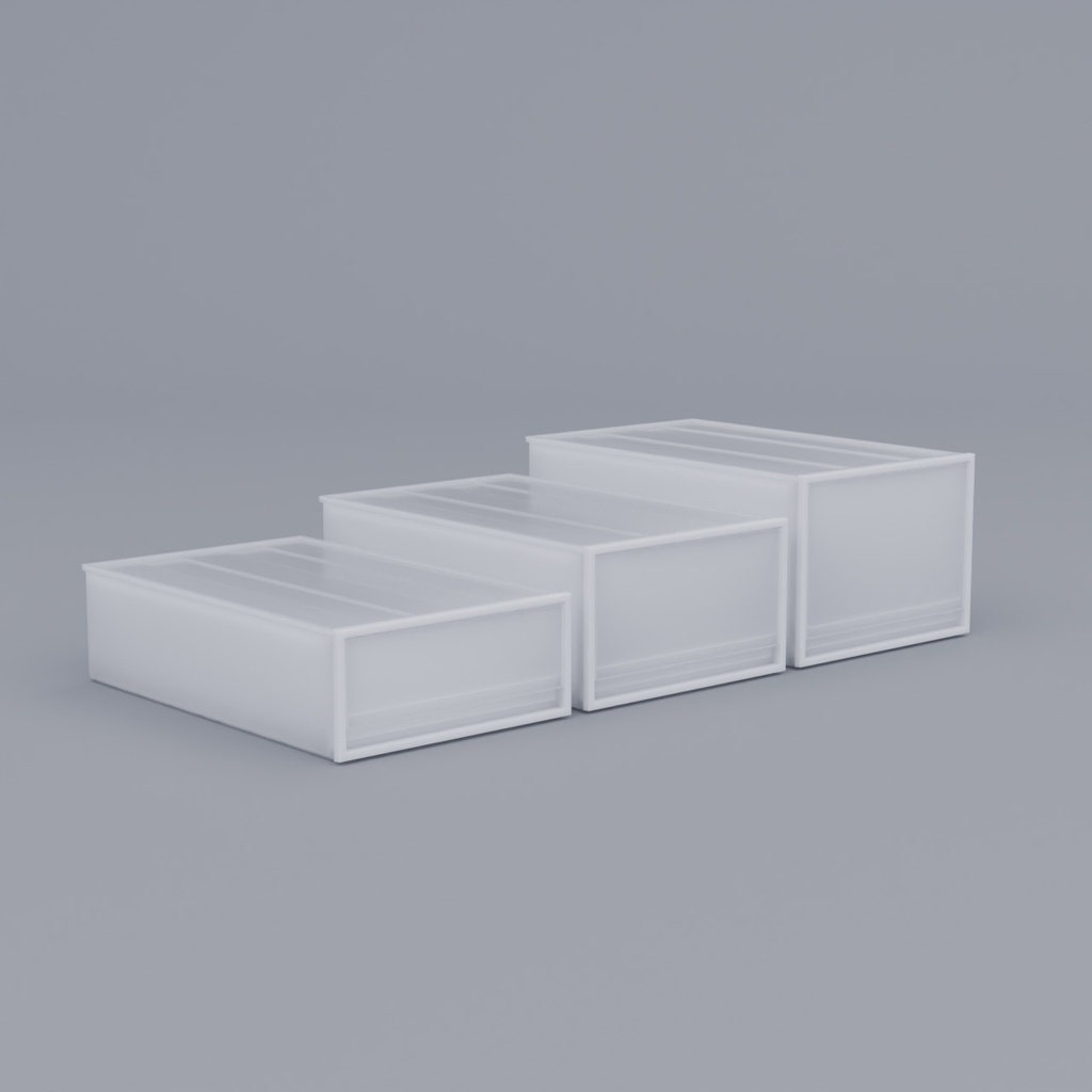 押入れ収納【3Dモデル】closet storage box
