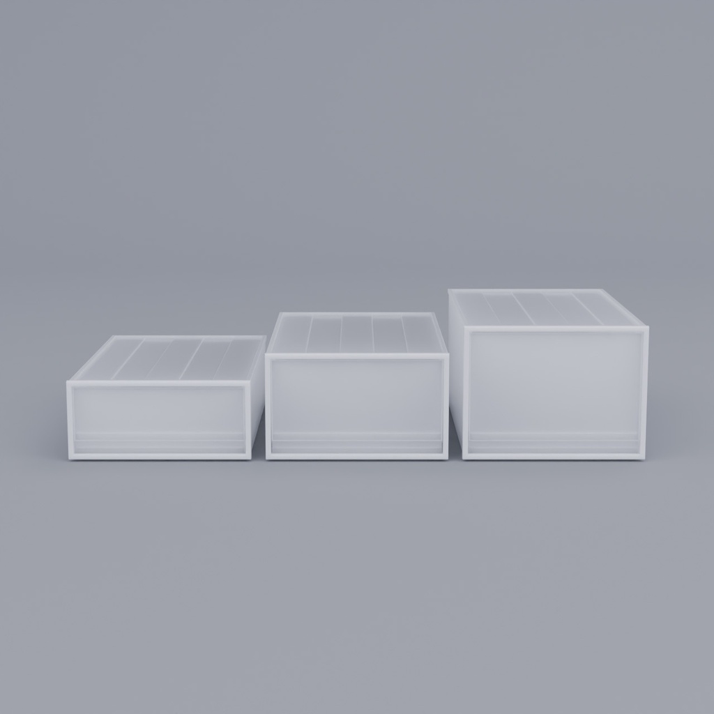 押入れ収納【3Dモデル】closet storage box