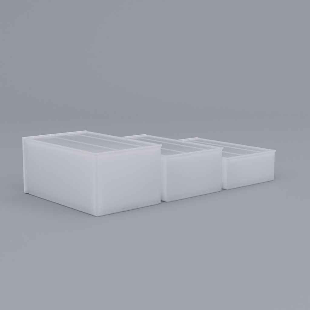 押入れ収納【3Dモデル】closet storage box