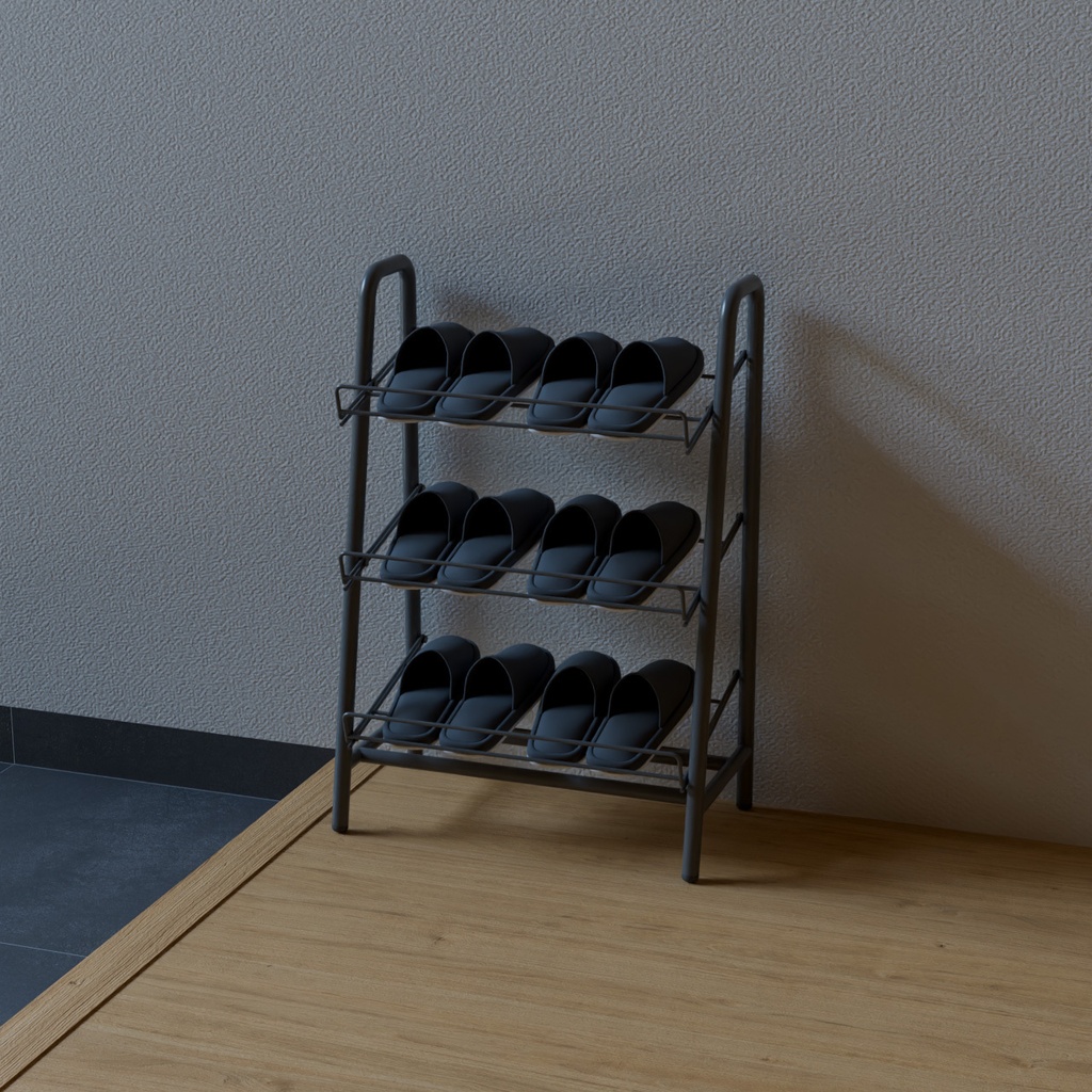 シューズラック【3Dモデル】Shoe rack