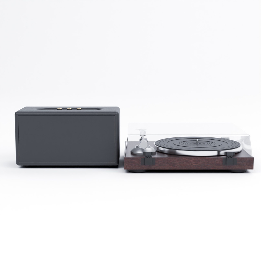スピーカーとレコードプレーヤー【3Dモデル】Speaker & Record Player