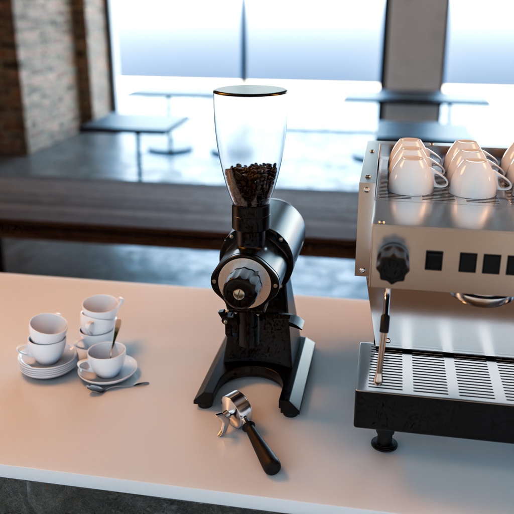 コーヒーグラインダー【3Dモデル】Commercial Coffee Grinder