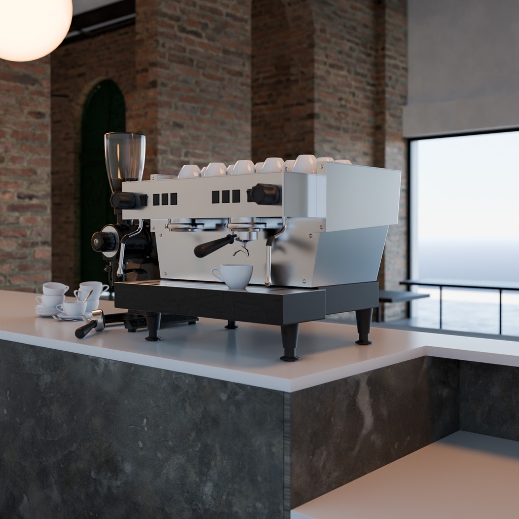 エスプレッソマシン【3Dモデル】Commercial Espresso Machine
