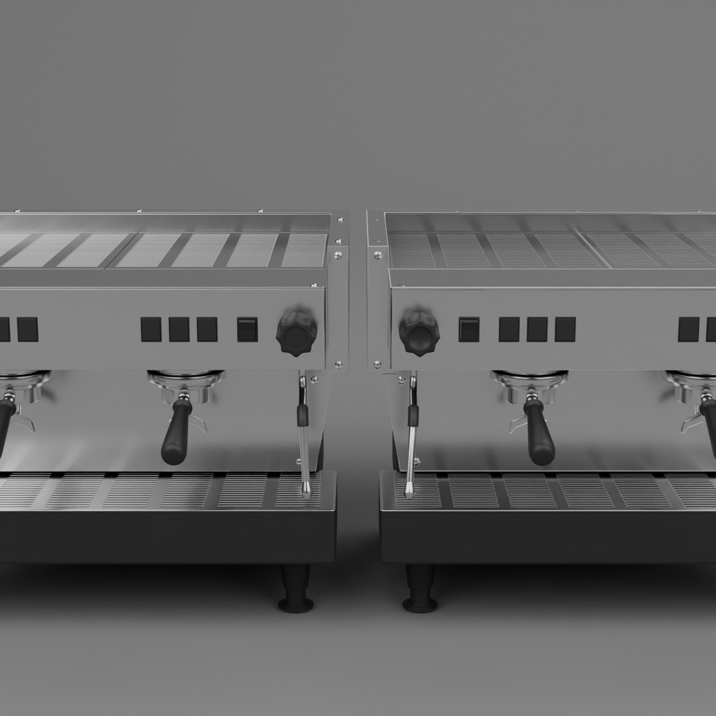 エスプレッソマシン【3Dモデル】Commercial Espresso Machine