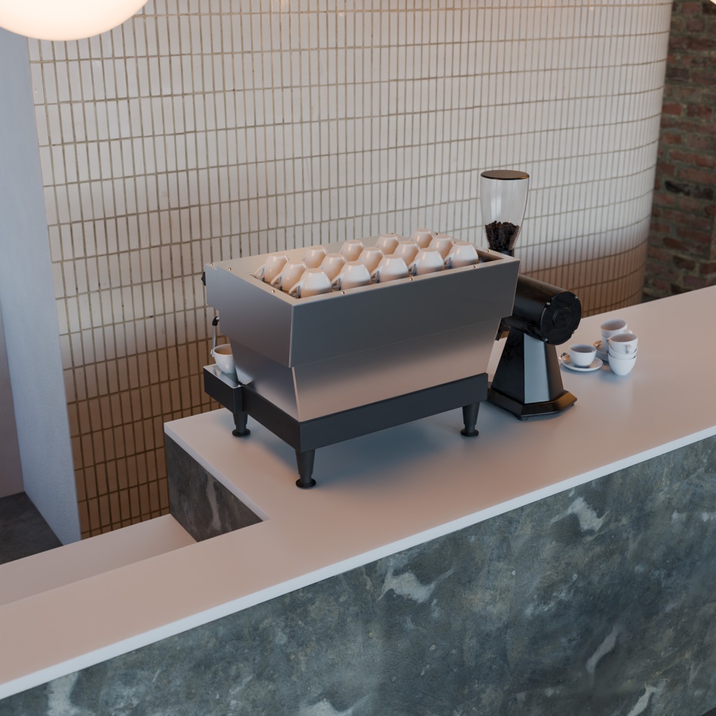 エスプレッソマシン【3Dモデル】Commercial Espresso Machine