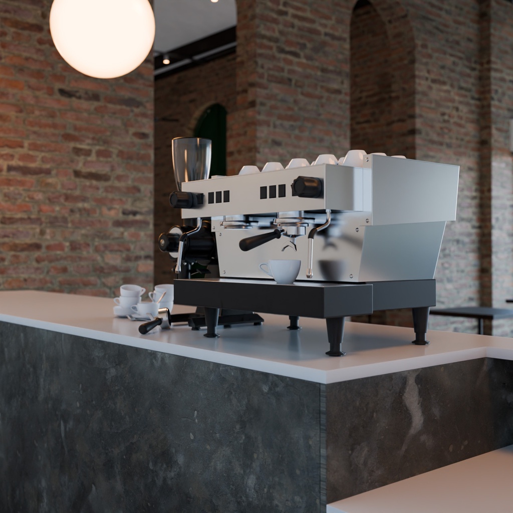 エスプレッソマシン【3Dモデル】Commercial Espresso Machine