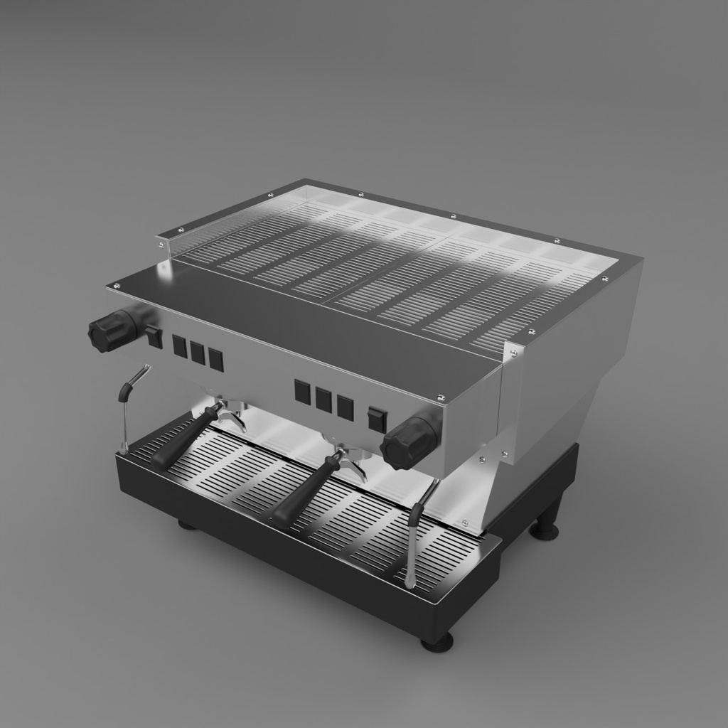エスプレッソマシン【3Dモデル】Commercial Espresso Machine